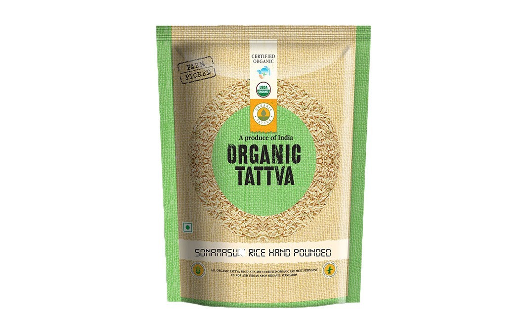 Organic Tattva Sonamasuri Rice Hand Pounded   Pack  1 kilogram